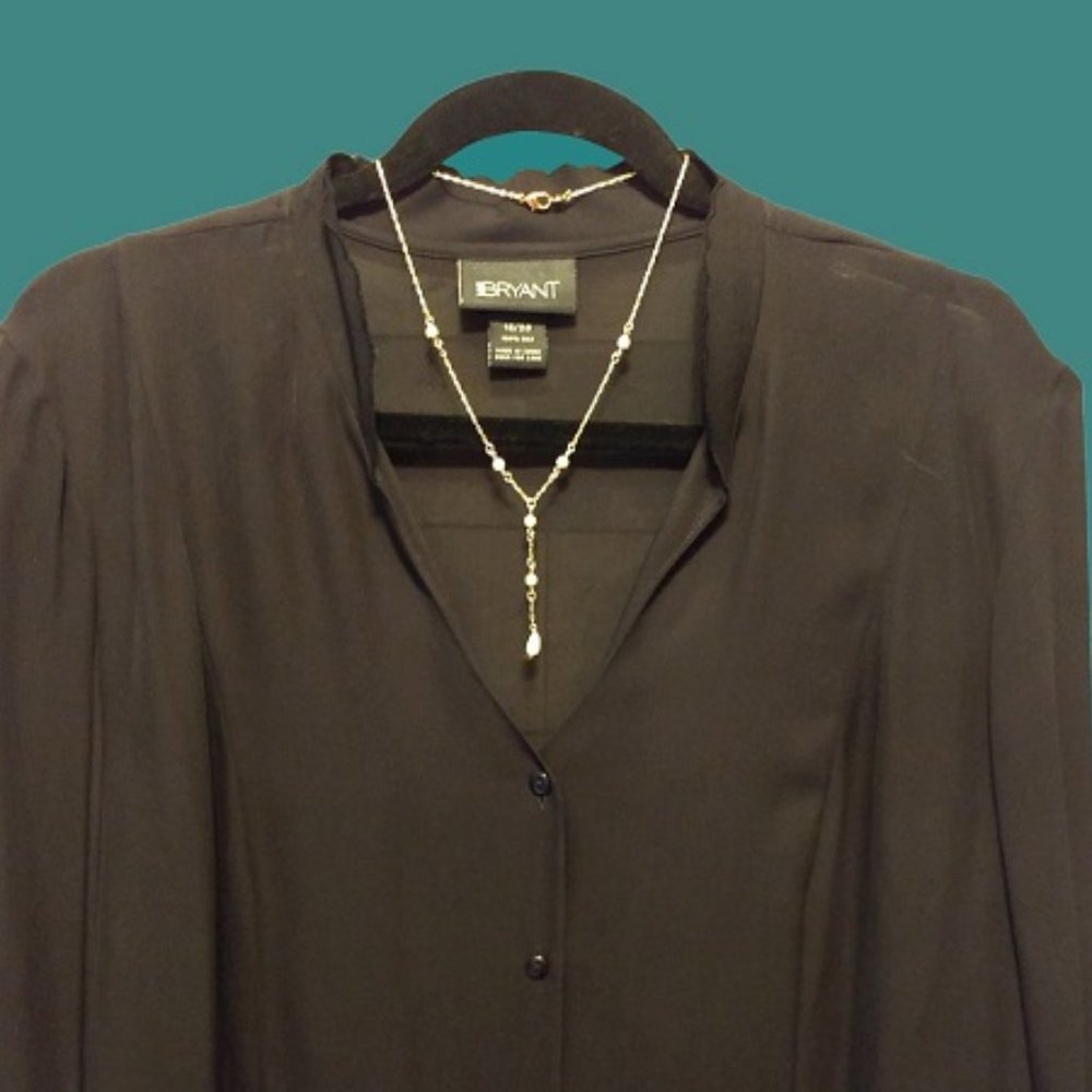 Pearl Rosary Style Necklace